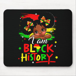 Jag Är Svart Historia Afro Flicka Liten Melanin Pr Musmatta