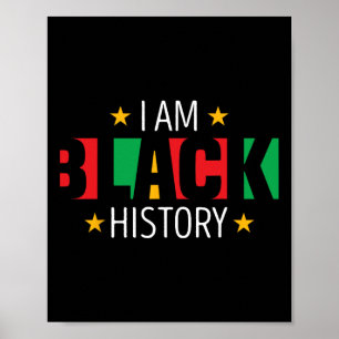 Jag är svart historia afroamerikansk svart histori poster