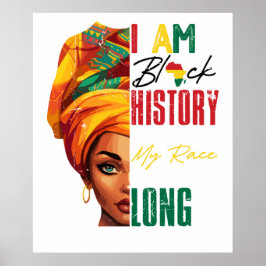 Jag är svart historia Amerikanska kvinnor Poster