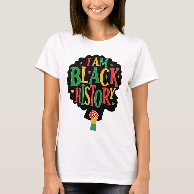 Jag är svart historia - Juneteenth T Shirt (Framsida)