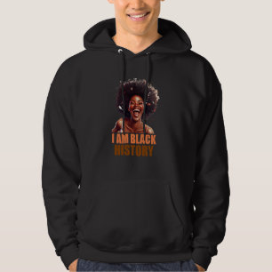 Jag är svart historia Kvinnor Flickor Svarta histo Hoodie