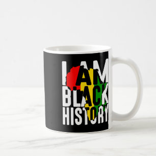 Jag är svart historia med Karta i Afrika - svart E Kaffemugg