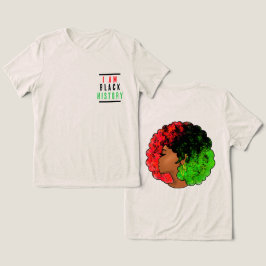 Jag är svart historia panafrikanska flagga afro kv t shirt