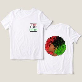 Jag är svart historia panafrikanska flagga afro kv t shirt