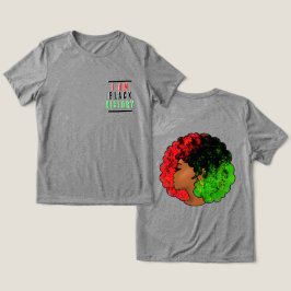 Jag är svart historia panafrikanska flagga afro kv t shirt