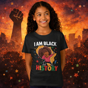 Jag är svart historia – Självsäkert ungdomsstärkan T Shirt