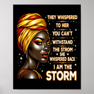 Jag Är Svart Historia Stormen Afro Melanin Kvinnor Poster