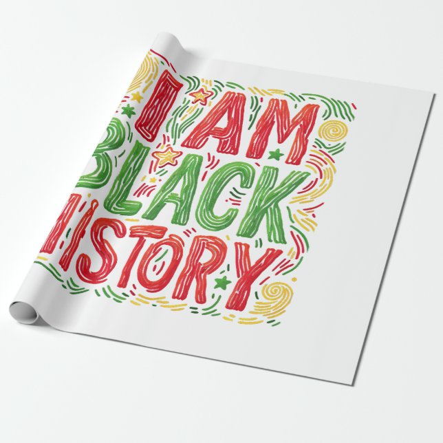 Jag är svart historia - svart aktivism presentpapper (Utrullad)