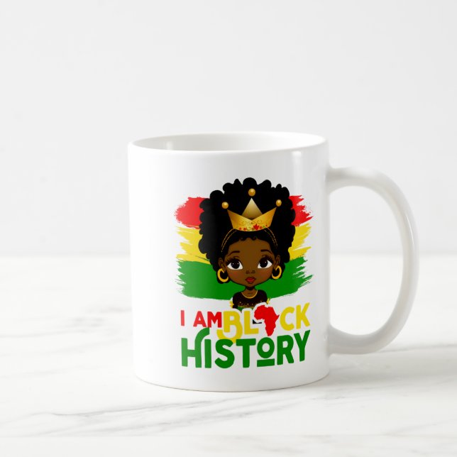 Jag är svart historia svart historia afroamerikans kaffemugg (Höger)