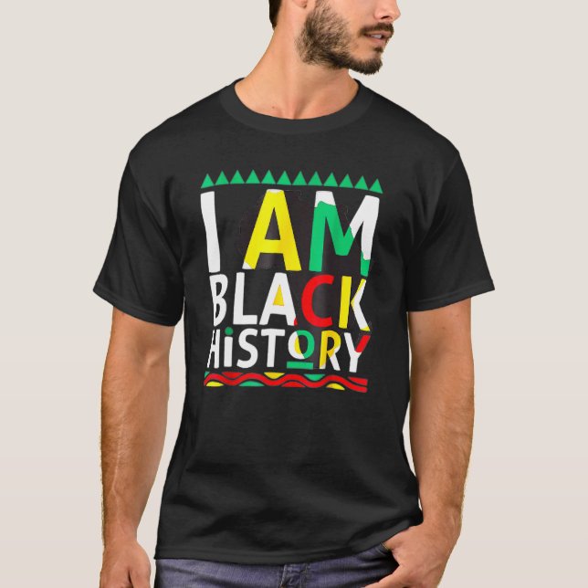 Jag är svart historiemånad Afrikas Pride Manar Wo T Shirt (Framsida)