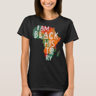 Jag är svart historiemånad Afrikas Pride Manar Wo T Shirt