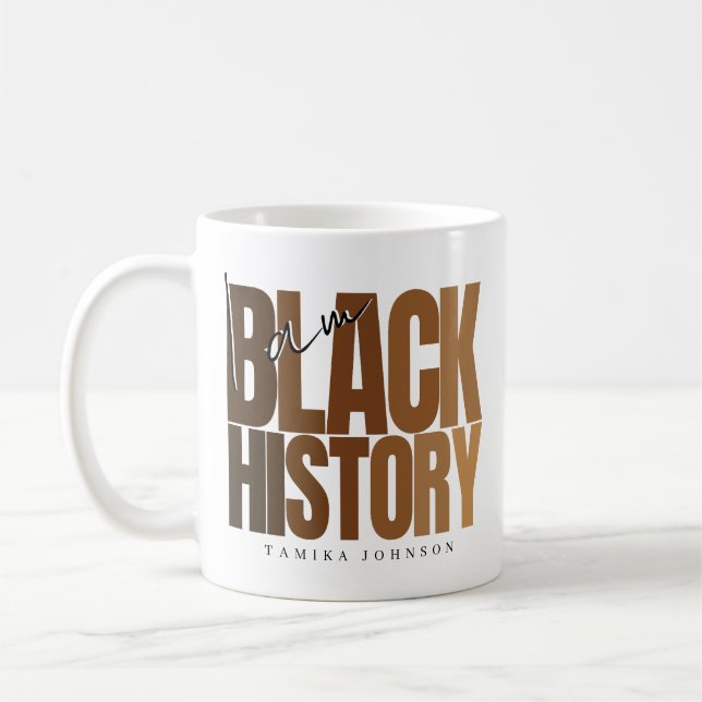 Jag är svart historiemånad som hedrar afrikansk am kaffemugg (Vänster)