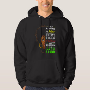 Jag är svart historiemånad Woman Melanin Black Gir Hoodie