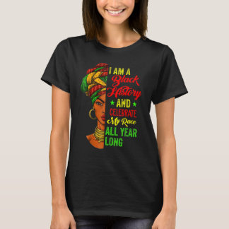 Jag är Svart historiens månad, stolt Afro African  T Shirt