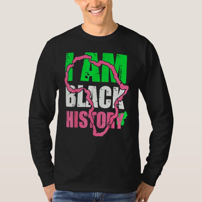 Jag är svart historik Aka Black History Month 2022 T Shirt (Framsida)