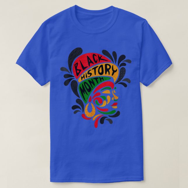 Jag är svart historik, månad och Pride Af T Shirt (Design framsida)