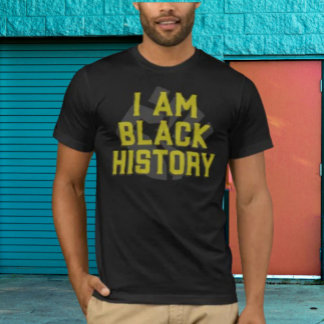 Jag är svart historik - svart grafiklaster t shirt