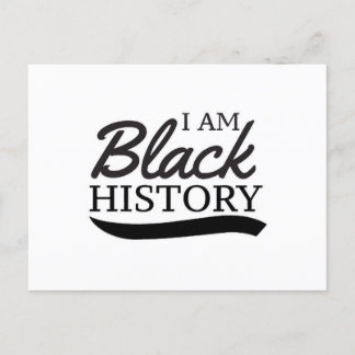 Jag är svart historik vykort