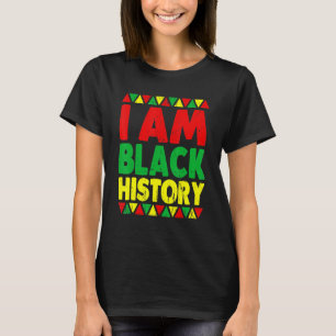 Jag är Svart historikmånad Melanin BLM African Pri T Shirt