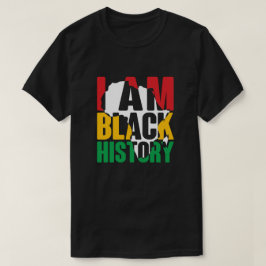 Jag är Svart historikshirt, svart historiemånad T Shirt