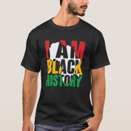 Jag är Svart historikshirt, svart historiemånad T Shirt