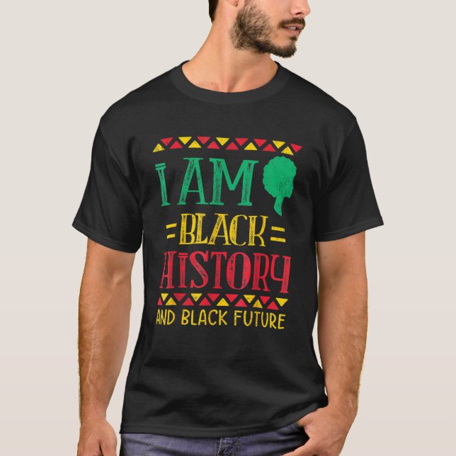 Jag är Svart historisk framtid Melanin Kung Kids B T Shirt (Framsida)