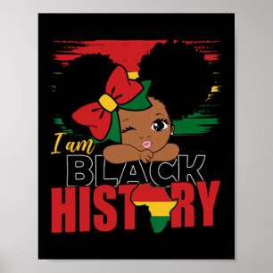 Jag Är Svart Historisk Tjej Blm Svarta Historikens Poster