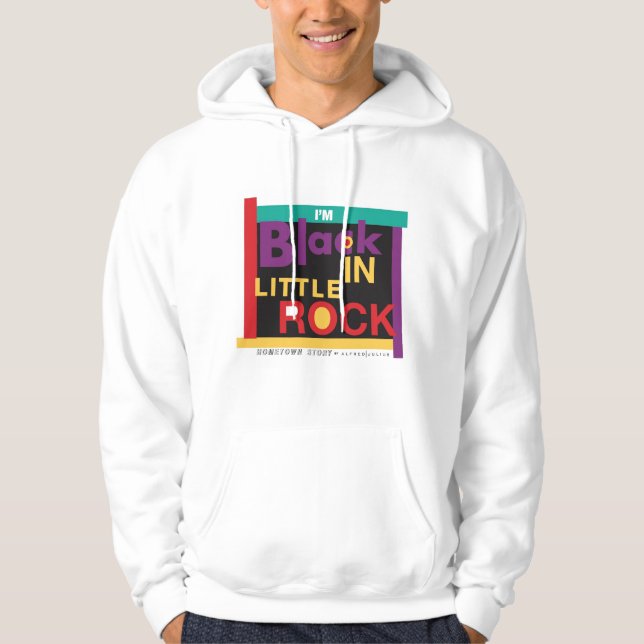 Jag är svart i Little Rock 90-tals hoodie (Framsida)