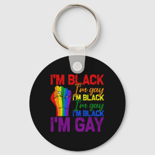 Jag är svart jag är gay kraft näve Hbtq stolthet s Nyckelring