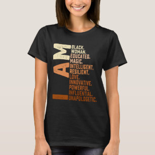 Jag Är Svart Kvinna Svart Historik Månad Unapologe T Shirt