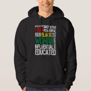 Jag är svart kvinna svarta historiemånaden afroame hoodie