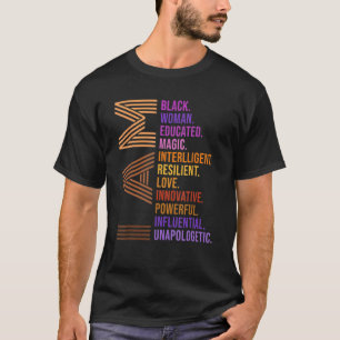 Jag är svart kvinnlig historik månad opologetiskt t shirt