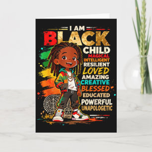 Jag Är Svart Pojke Barn Kraftfull Älskad Kreativ S Kort