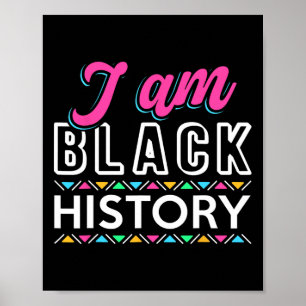 Jag är Svart shirorik Svart historikmånad Afrika Poster