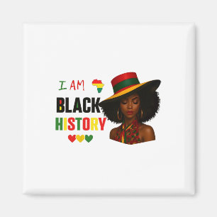 Jag är svarta historiemånaden afroamerikansk afro magnet