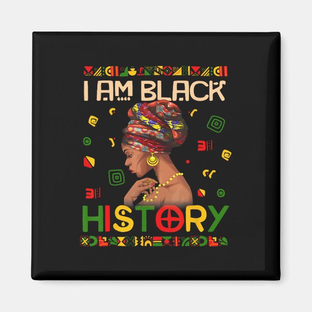 Jag är svarta historiemånaden afroamerikansk för k magnet (Framsidan)