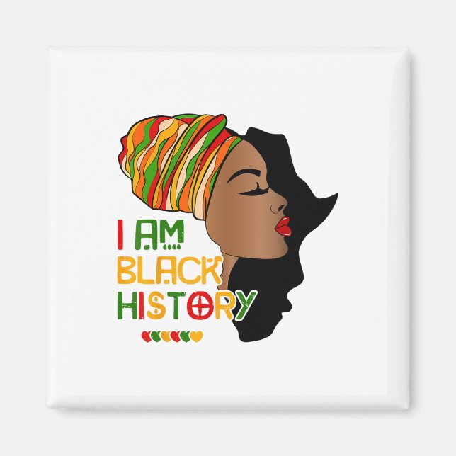 Jag är svarta historiemånaden afroamerikansk för k magnet (Framsidan)