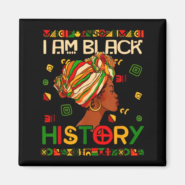 Jag är svarta historiemånaden afroamerikansk för k magnet (Framsidan)