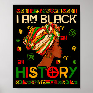 Jag är svarta historiemånaden afroamerikansk för k poster