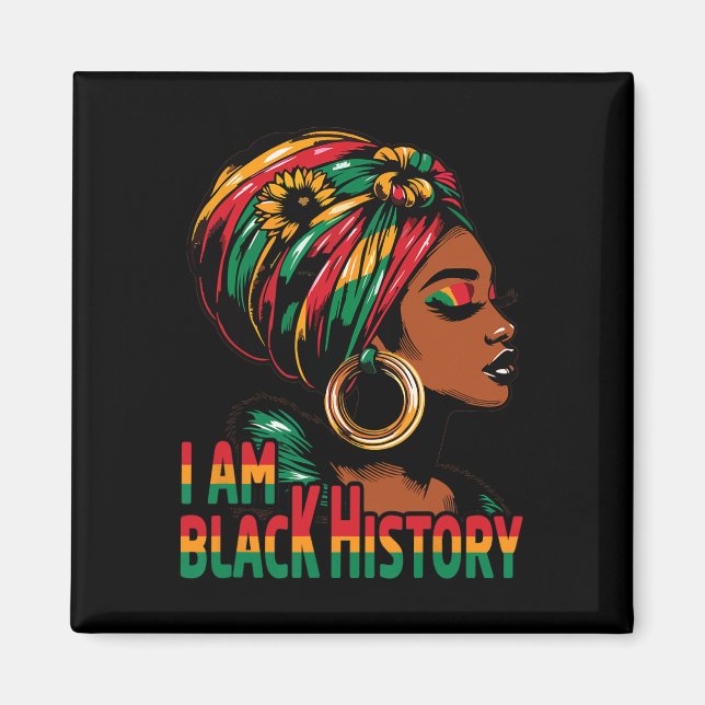 Jag är svarta historiemånaden afroamerikansk Junet Magnet (Framsidan)