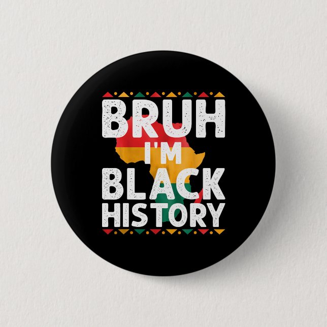 Jag är svarta historiemånaden afroamerikansk stolt knapp (Framsida)