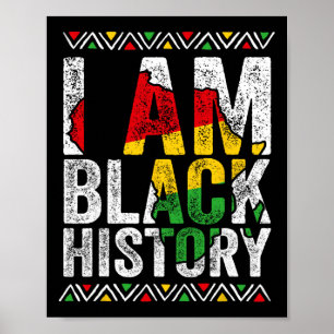 Jag är svarta historiemånaden afroamerikansk stolt poster