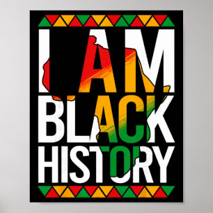 Jag är svarta historiemånaden afroamerikansk stolt poster