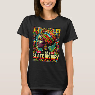Jag är svarta historiemånaden afroamerikansk stolt t shirt