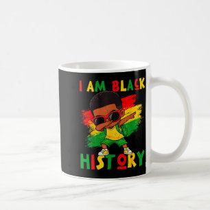 Jag är svarta historiemånaden svart melanin pojke kaffemugg