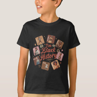 Jag är svarta historiemånaden svarta kvinnliga led t shirt