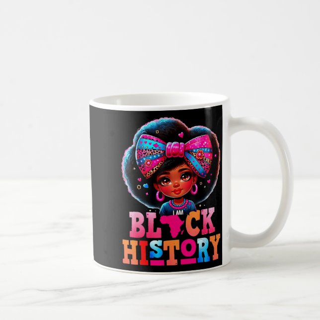 Jag är svarta historiemånaden svarta melanin barn  kaffemugg (Höger)