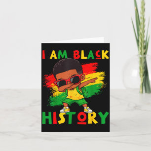 Jag är svarta historiemånaden svarta melanin pojke kort
