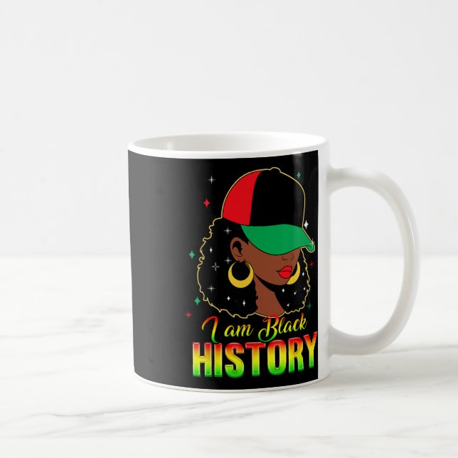 Jag är svarta historiemånadens Loc'd-flicka Svarta Kaffemugg (Höger)