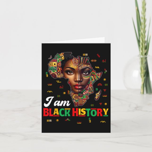 Jag är Svarta historiens månad Karta Afrika Afrika Kort (Framsida)